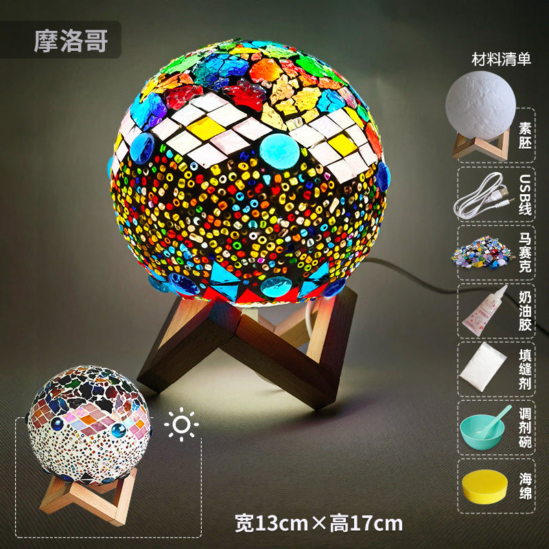 DIY Mosaic Table Lamp Craft Material Kit