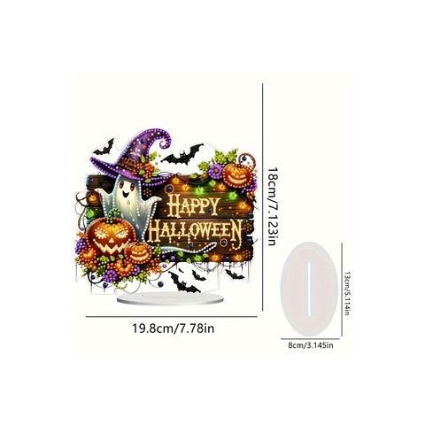 DIY Halloween Diamond Painting Acrylic Ornament Kit
