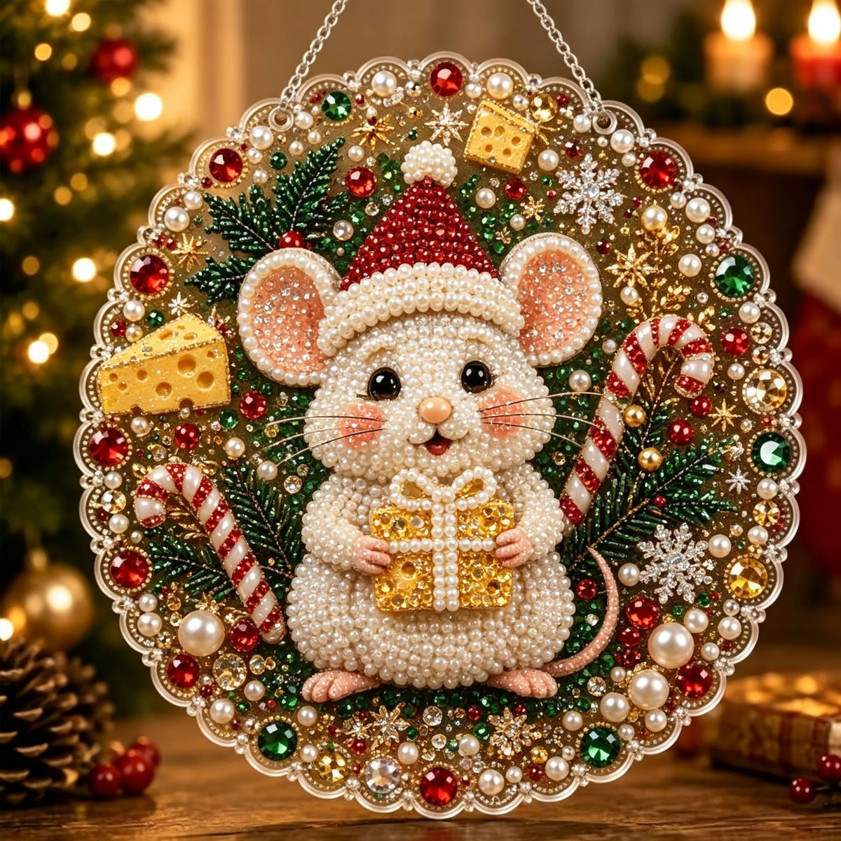 DIY Christmas Diamond Painting Acrylic Ornament Craft Kit