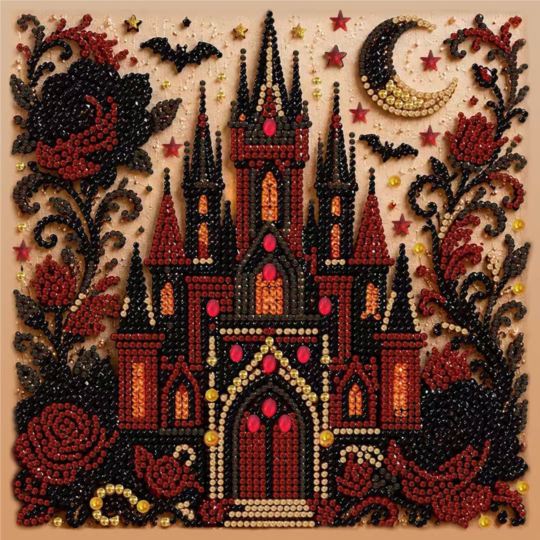 DIY Christmas Pearl Diamond Painting Embroidery Hoop Craft Kit