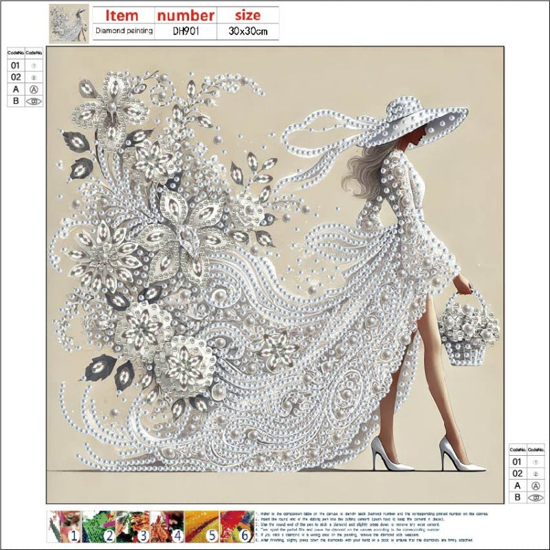 DIY 5D Diamond Painting Acrylic Pendant Craft Kit