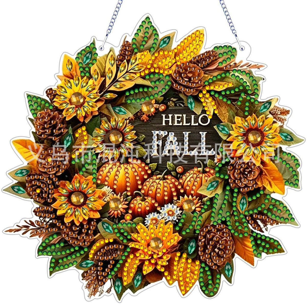 DIY Halloween Diamond Painting Acrylic Pendant Kit