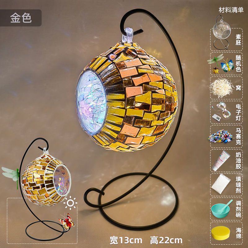 DIY Mosaic Table Lamp Craft Material Kit