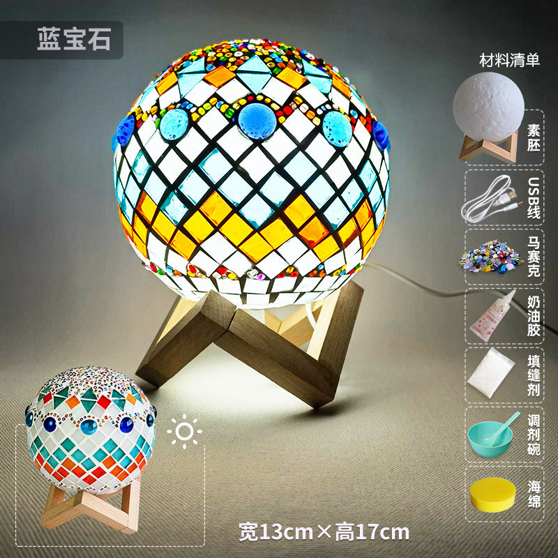 DIY Mosaic Table Lamp Craft Material Kit