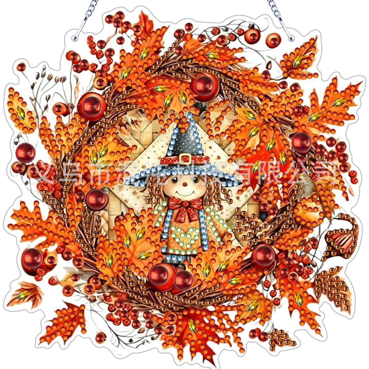 DIY Halloween Diamond Painting Acrylic Pendant Kit