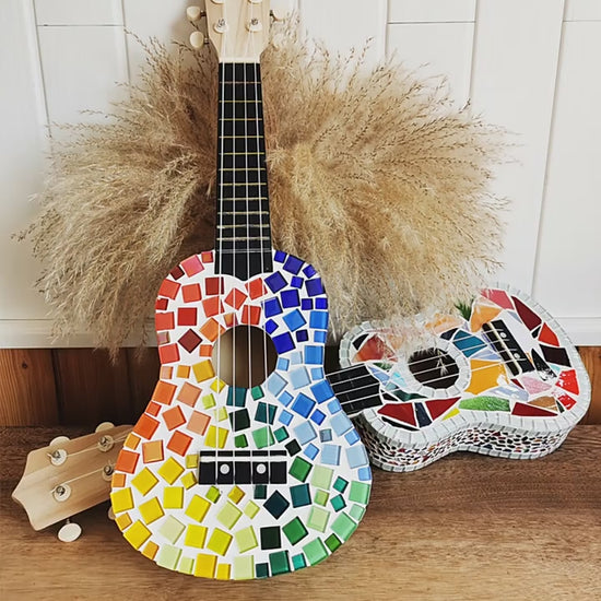 DIY Mosaic Ukulele Craft Material Kit