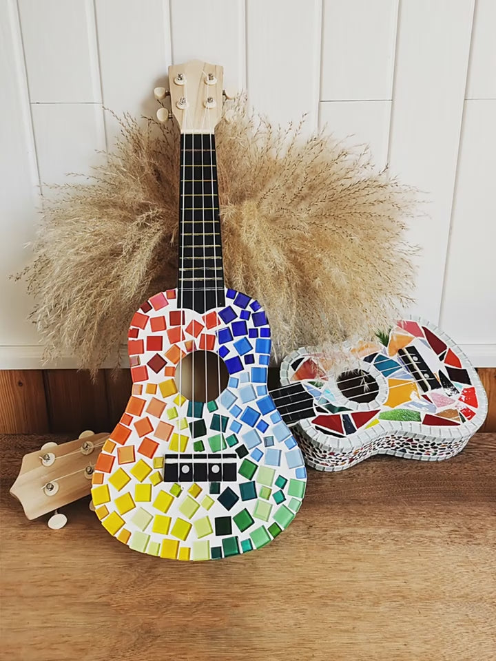 DIY Mosaic Ukulele Craft Material Kit